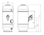 A = 1845mm; B = 750mm; C = 728mm; D = 868mm; E = 1200mm