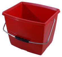 Secchio 12 litri, rettangolare, rosso
