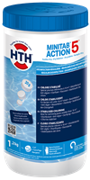 HTH Minitab Action 5 - Tabletten à 20 g / hth SPA Multifunktionschlor 20 g Tabletten 1,2 kg