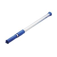 Asta telescopica 2 pezzi in alluminio anodizzato argento 2,4 - 4,8 m 