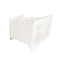 Verbreiterung für Skimmer Ocean M5 Edelstahleinsätze A4 6° ABS weiss für Polyesterpools