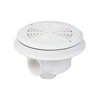 Bodenablauf Ocean M5 Edelstahleinsätze A4 für Folienbecken ABS weiss mit M5-Schrauben