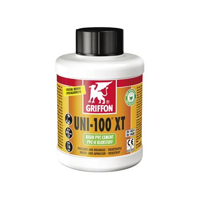 Klebstoff GRIFFON UNI-100 XT mit Bürste  500ml  Thixotroper Kleber ohne THF für Hart-PVC  