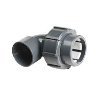 Übergangswinkel FlexFit 90° DN40 PVC grau Klemm - Innengewinde d50 - 1 1/2" BSP PN4 