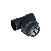 Übergangs T-Stück FlexFit 90° DN40 PVC grau Klemm x Klebemuffe 50mm PN4