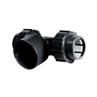 Übergangs T-Stück FlexFit 90° PVC grau Klemm x Klebemuffe 50-63-50 PN4