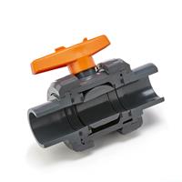 Kugelhahn S6 2W DN10 PVC grau PVCu Klebemuffe d16 metrisch PN16 EPDM PE