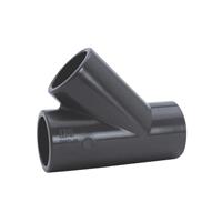 T-Stück 45° PVC grau Klebe d20 PN16
