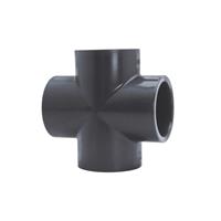 Kreuz PVC grau Klebe d63 PN16