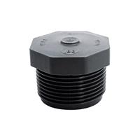 Stopfen PVC grau kegeliges Außengewinde 2 1/2" BSP PN10