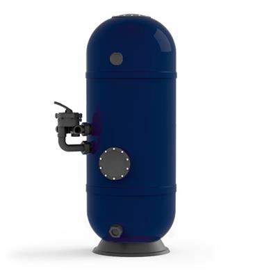 Polyester Hochschicht Filter LEOBEN II, laminiert, side mount, blau d620, Sandbett 1m, 