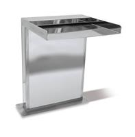 AQA Wasserfall 700mm Edelstahl (316L) rechteckig mit Überlauf