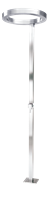 AQA Duschsäule Halo (316L) mit Regenfallbrause (Ø 500mm) 211cm, 12l/min, 3bar, Kalt- und Warmwasser
