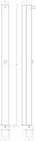 AQA Solar-Duschsäule Edelstahl (316L) mit Regenfallbrause (300x300mm), 220cm Höhe