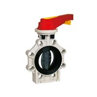 Absperrklappe K4 DN80 PVC grau Flanschanschluss 90 - 3" DIN-ANSI-JIS-BS PN10 EPDM