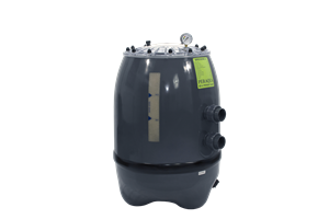 Polyester Filter Bregenz 2, d640, 2" Anschluss, Side Mount, transparenter Flanschdeckel 400 mm