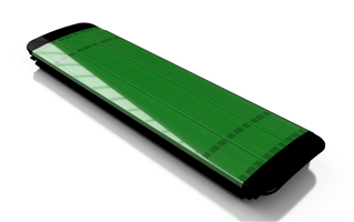 Lamellen 60x15, PCTR Grün Solar, Material: Polycarbonat im TRI- Extrusionsverfahren