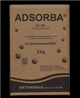 Carbone attivo Adsorba A/P5 acido, privo di polvere, 5 kg