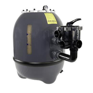 Kompaktfilteranlage BREGENZ II d640, graphitgrau RAL7024, d400 Filterdeckel-transparent