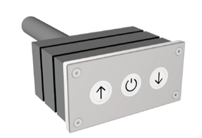 Piezo-Schalter mit Gehäuse eckig, Inox Bedienfeld für Folien- und Einstückbecken