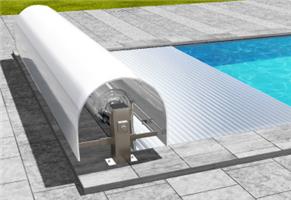 Säulenhalterung mit Aluminiumschutzhaube zu Oberflur Komplettanlage